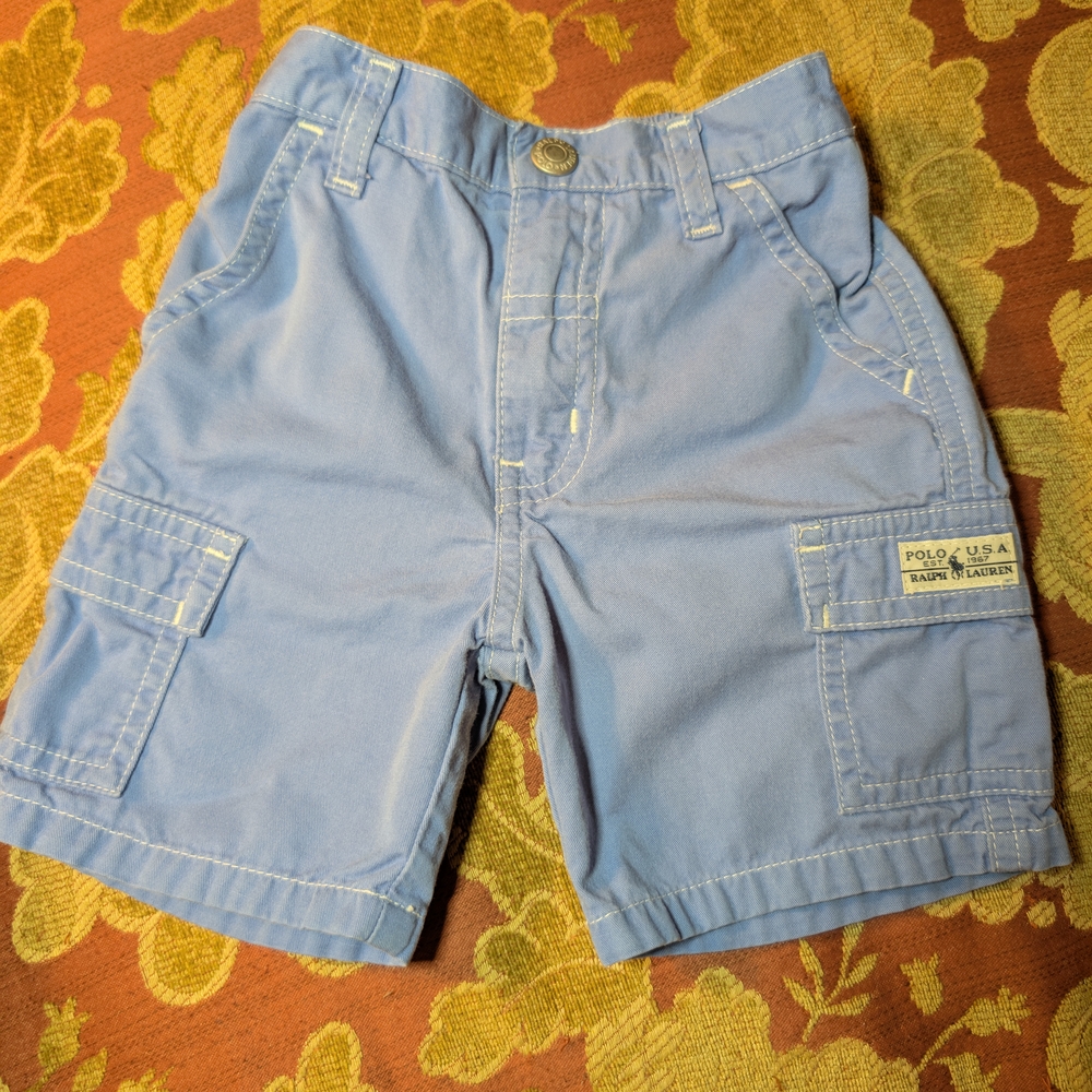 Ralph Lauren Kids Light Blue Cargo Shorts